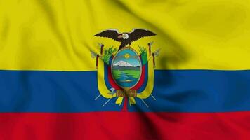 Ecuador Waving Flag Realistic Animation Video