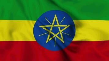 Etiopia agitando bandiera realistico animazione video