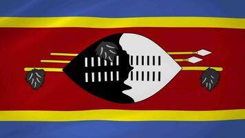 Eswatini Waving Flag Realistic Animation Video
