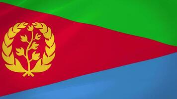 Eritrea Waving Flag Realistic Animation Video