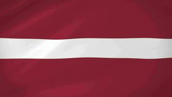Letland golvend vlag realistisch animatie video