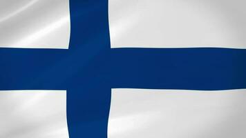 Finland golvend vlag realistisch animatie video