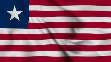 Liberia golvend vlag realistisch animatie video