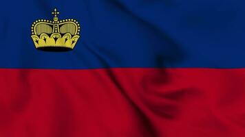 Liechtenstein agitando bandiera realistico animazione video