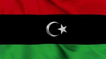 Libië golvend vlag realistisch animatie video