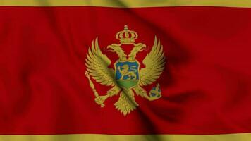 montenegro ondulación bandera realista animación vídeo video