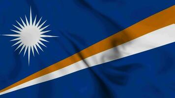 Marshall Islands Waving Flag Realistic Animation Video