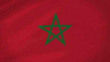 Maroc agitant drapeau réaliste animation vidéo video