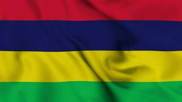 Mauritius winken Flagge realistisch Animation Video