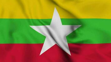 myanmar acenando bandeira realista animação vídeo video