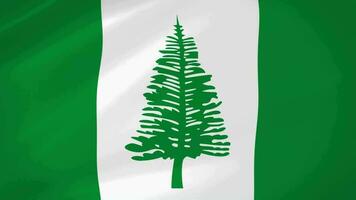 Norfolk Island Waving Flag Realistic Animation Video