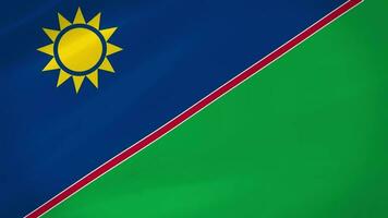 Namibia ondulación bandera realista animación vídeo video