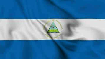 Nicaragua Waving Flag Realistic Animation Video