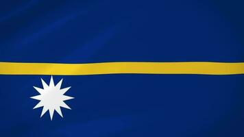 Nauru Waving Flag Realistic Animation Video
