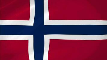 Norge vinka flagga realistisk animering video