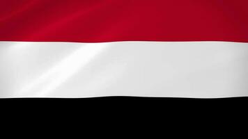 Yemen Waving Flag Realistic Animation Video