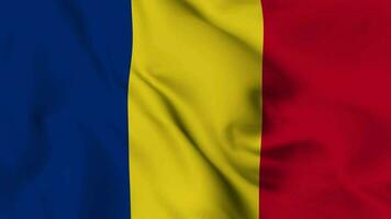 Romania Waving Flag Realistic Animation Video