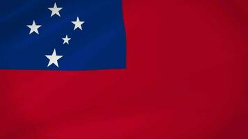 Samoa ondulación bandera realista animación vídeo video