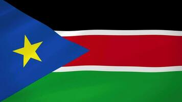 South Sudan Waving Flag Realistic Animation Video