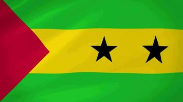 Sao Tome and Principe Waving Flag Realistic Animation Video