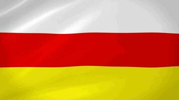 South Ossetia Waving Flag Realistic Animation Video