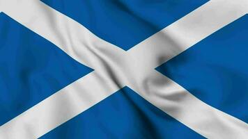 Scotland Waving Flag Realistic Animation Video