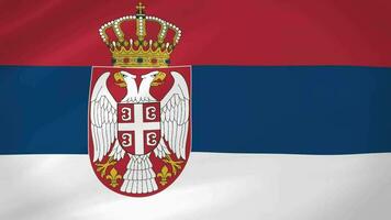 Serbia agitando bandiera realistico animazione video