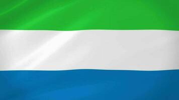 sierra leone agitant drapeau réaliste animation vidéo video