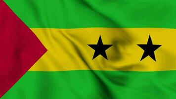 Sao Tome and Principe Waving Flag Realistic Animation Video