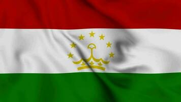 tajiquistão acenando bandeira realista animação vídeo video