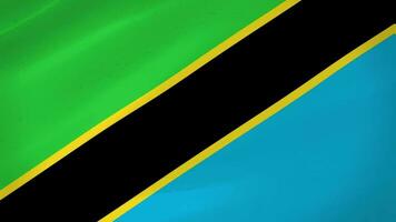 Tanzania ondulación bandera realista animación vídeo video