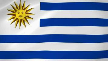 Uruguay ondulación bandera realista animación vídeo video