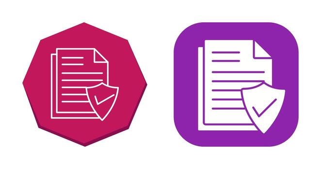 icono de vector de documento válido