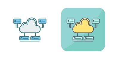 icono de vector de base de datos en la nube