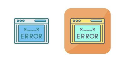 icono de vector de código de error