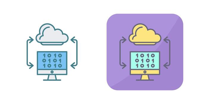 Cloud Coding Vector Icon