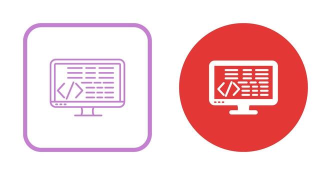 icono de vector de codificación