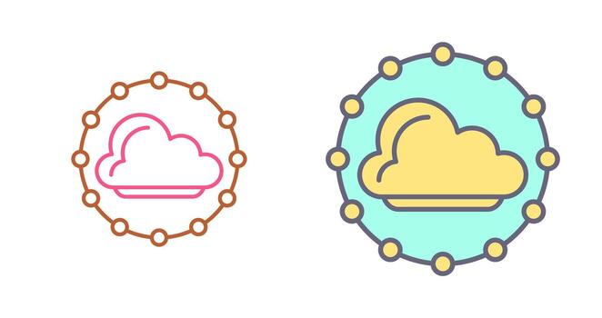 icono de vector de nube