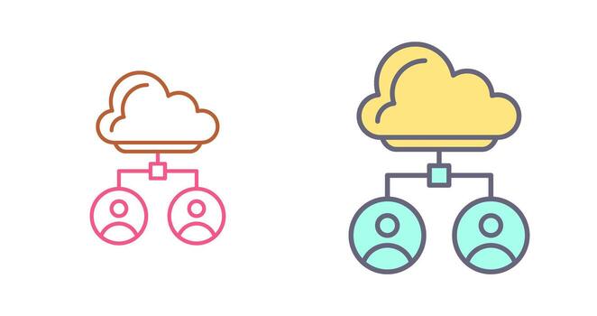 icono de vector de nube