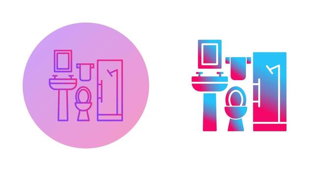 icono de vector de baño