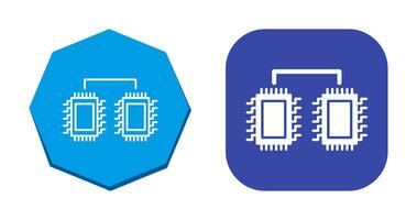 Processors Connected Vector Icon