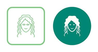 Hair Curly Vector Icon