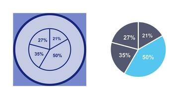 icono de vector de gráfico circular