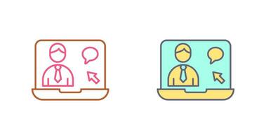 Online Interview Vector Icon