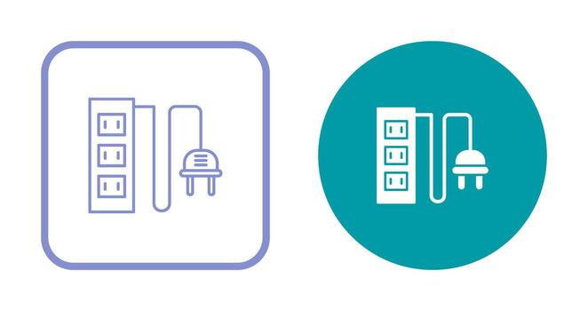 icono de vector de toma de corriente