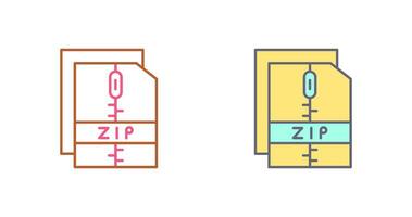 icono de vector de archivo zip