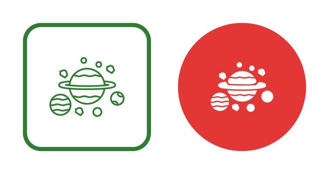 icono de vector de planetas