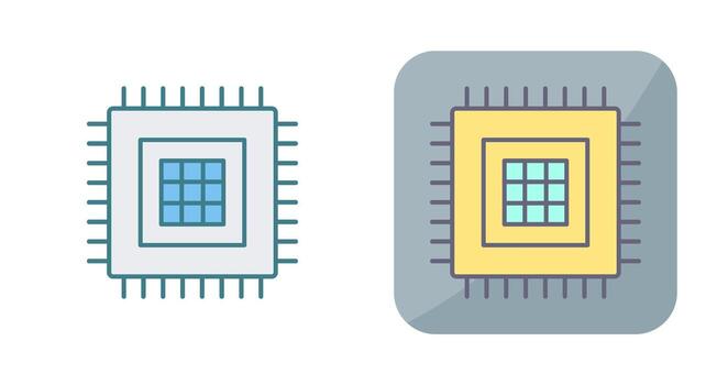 icono de vector de procesador