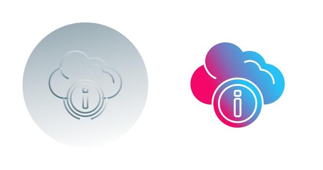 icono de vector de computación en la nube