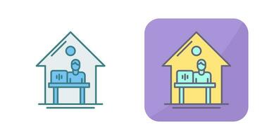 Work At Home Vector Icon